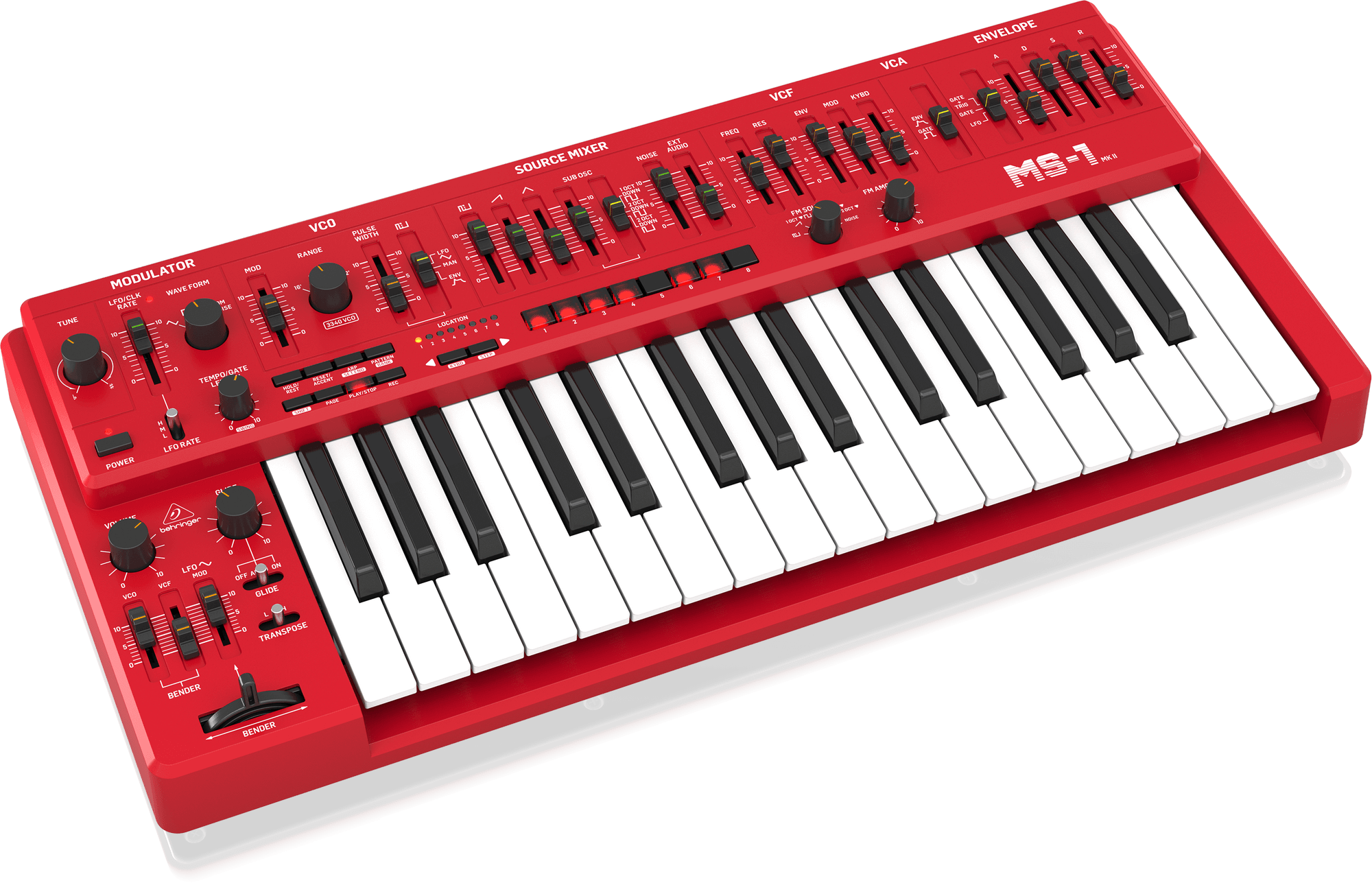 鍵盤楽器 BEHRINGER MS-101 MK II RD Behringer MS-1 MK II-RD 32-key Monophonic Analog Synthesizer
