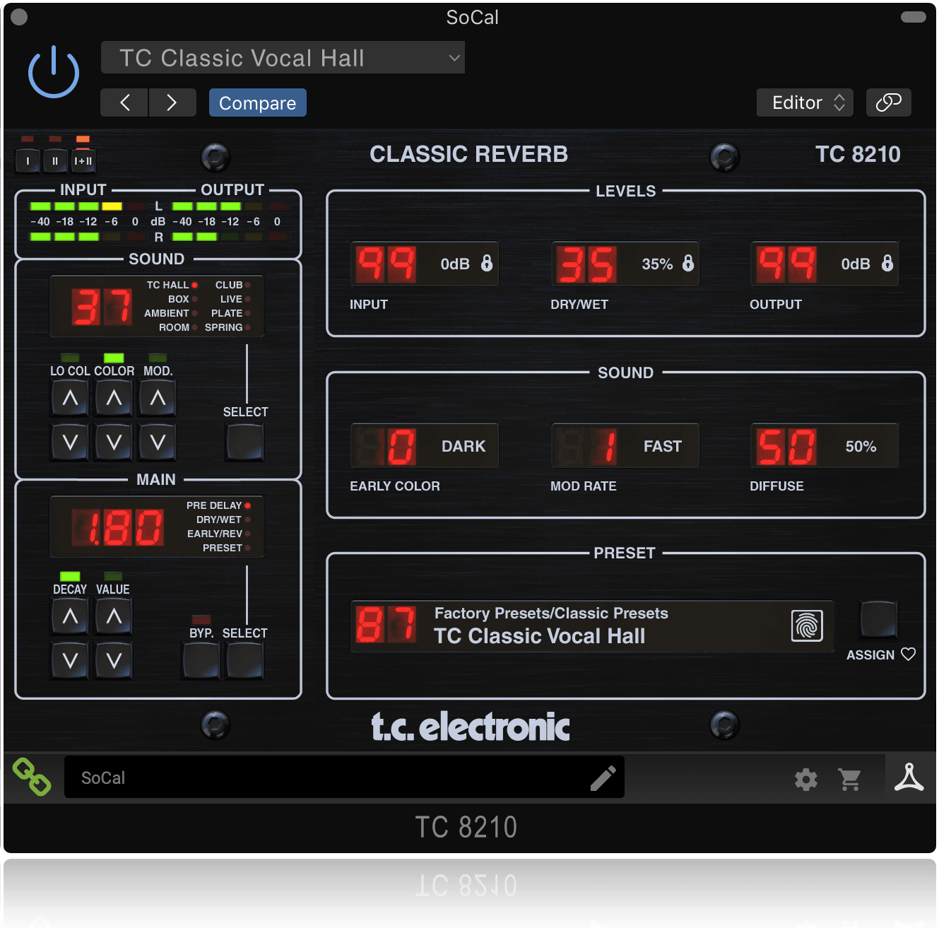 TC Electronic | Product | TC 8210 - Classic Mixing Reverb