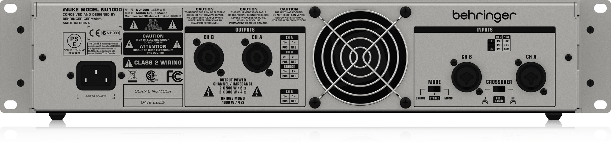 behringer iNUKE NU1000 パワーアンプ Behringer iNUKE NU1000 Power Amplifier Reviews | Sweetwater