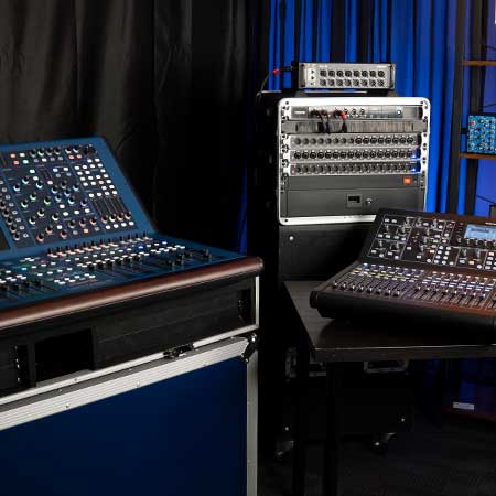 Support from Midas M32 and Heritage D Series Consoles