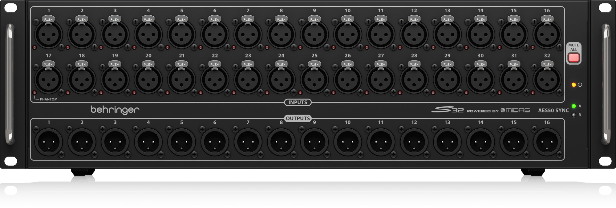 Behringer ステージボックス 16 in/8out AES50接続 X32とSD16、SD8、S32を複数接続する場合の接続方法を教えて