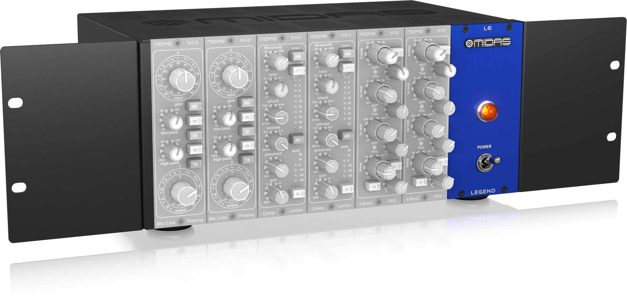 Midas Legend L6 6-space 500 Series Chassis Reviews | Sweetwater