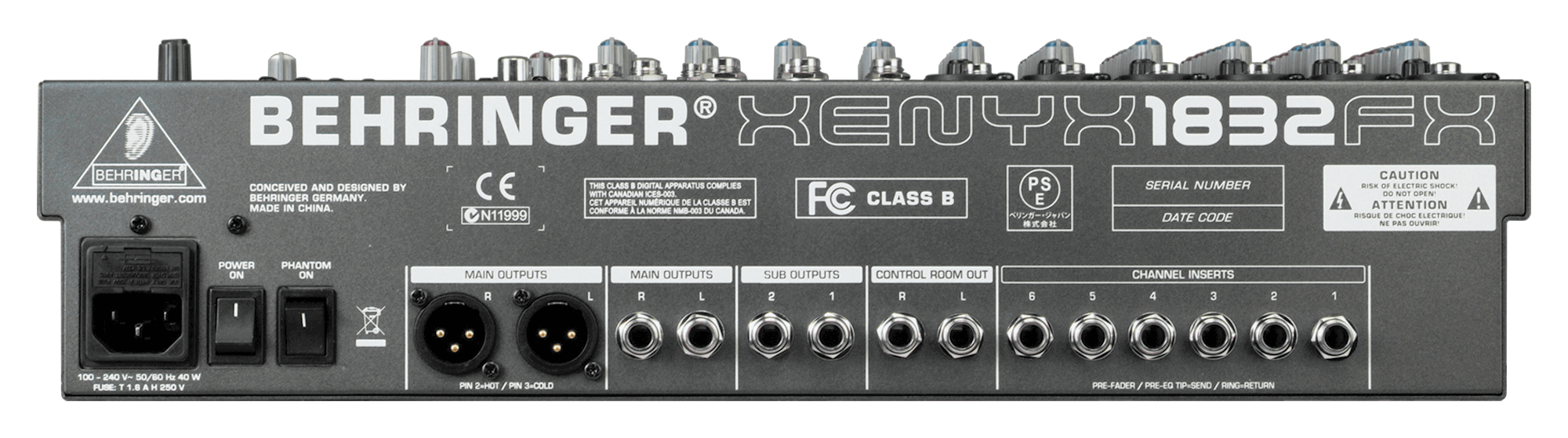 BEHRINGER XENYX 1832FX アナログミキサー Behringer XENYX 1832FX - 18 Channel Audio Mixer 1832FX B&H Photo