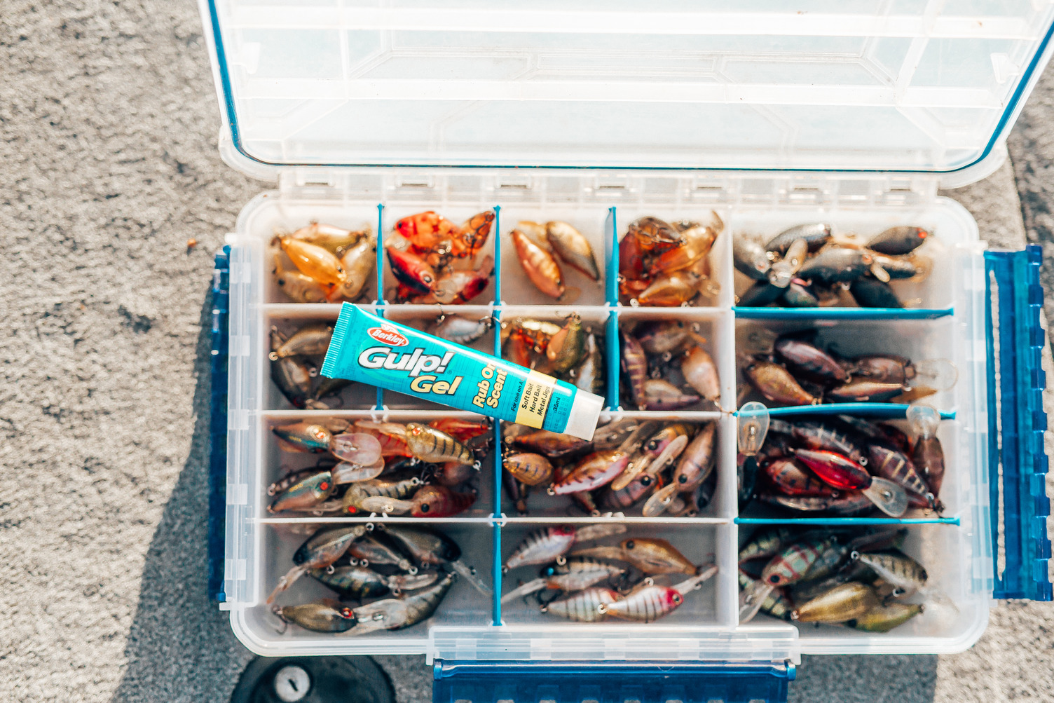 gulp tackle box Baitmule Liquid Bait Storage Container Wherever the fish are biting 152-Piece BAIT & LURE TACKLE
