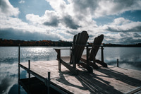 image of two chairs on a dock