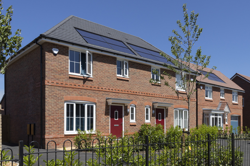 New build Countryside Homes with solar panels
