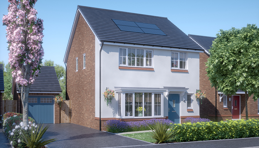 Leven PV, Render - Olde Cheshire Red, Slate, 18-08-21