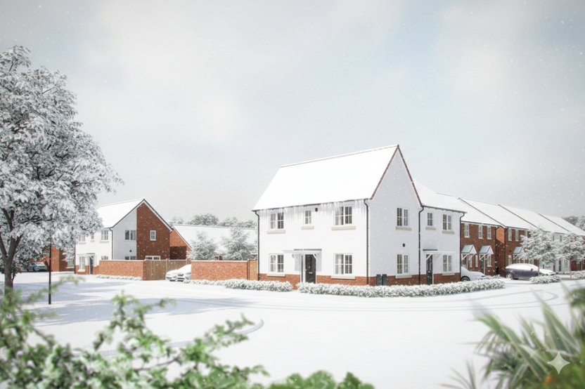 Humberston Meadows Snow Streetscene