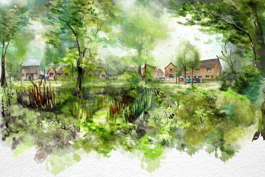 BH NHC MBUCJ Willow Park Sketch-Watercolour---Attenuation-Areahs