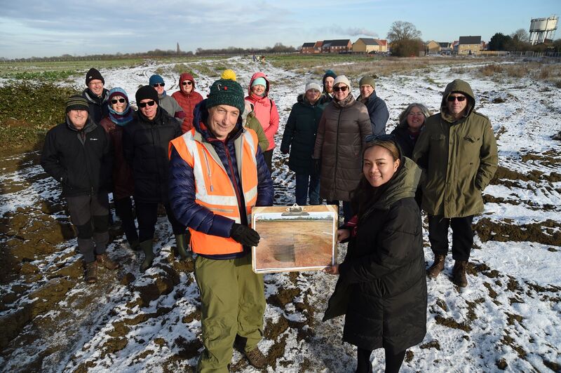 Visitors find out about prehistoric life at site of new-build homes in Cambridgeshire
