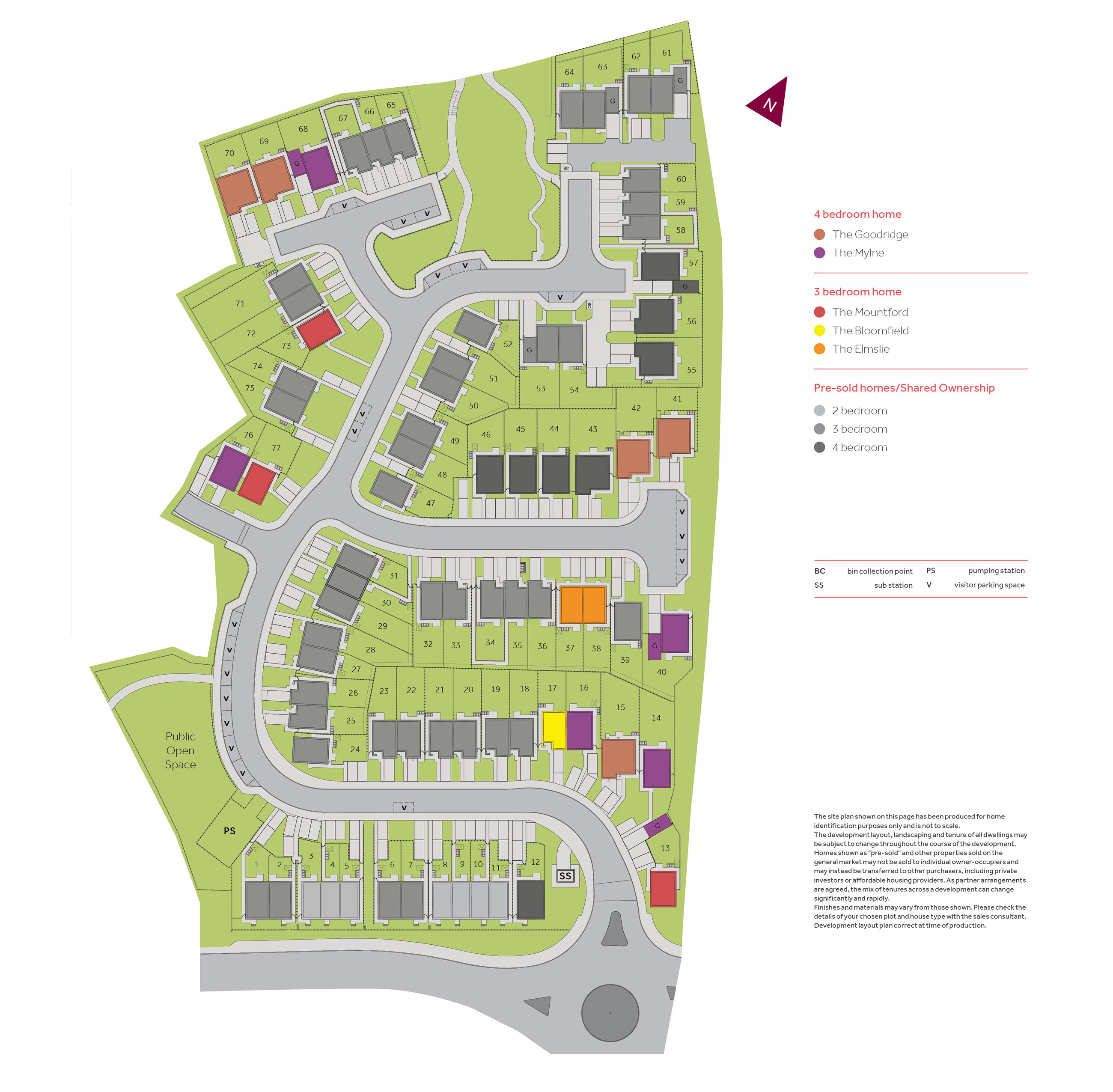 Blue Birch Fields - Site Plan Disclaimer