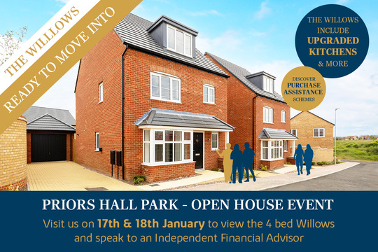 Priors Hall Park - Open House Willow Event Poster -