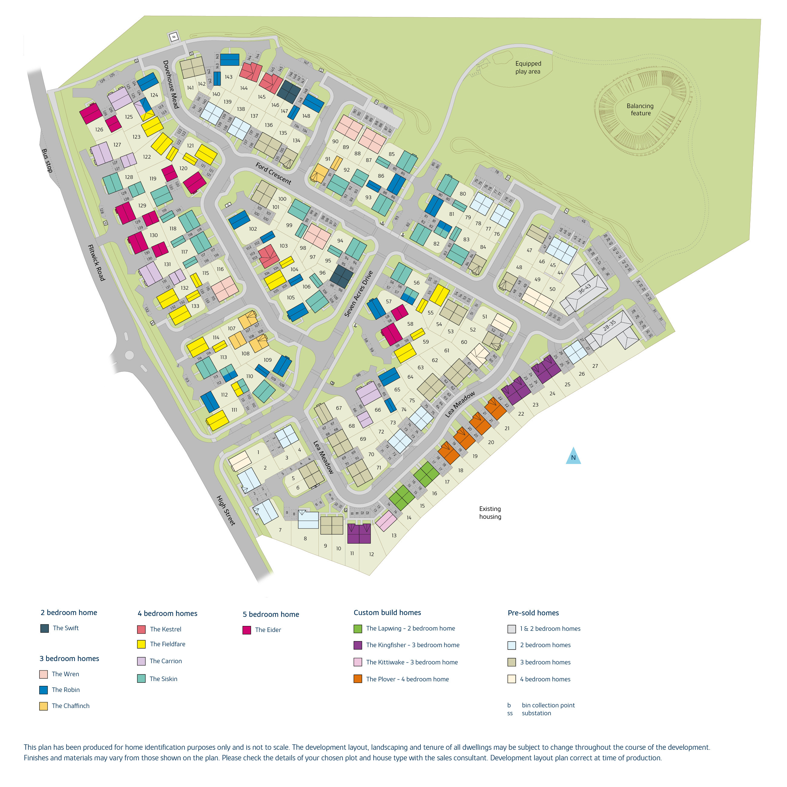 The Skylarks Westoning siteplan 09.24