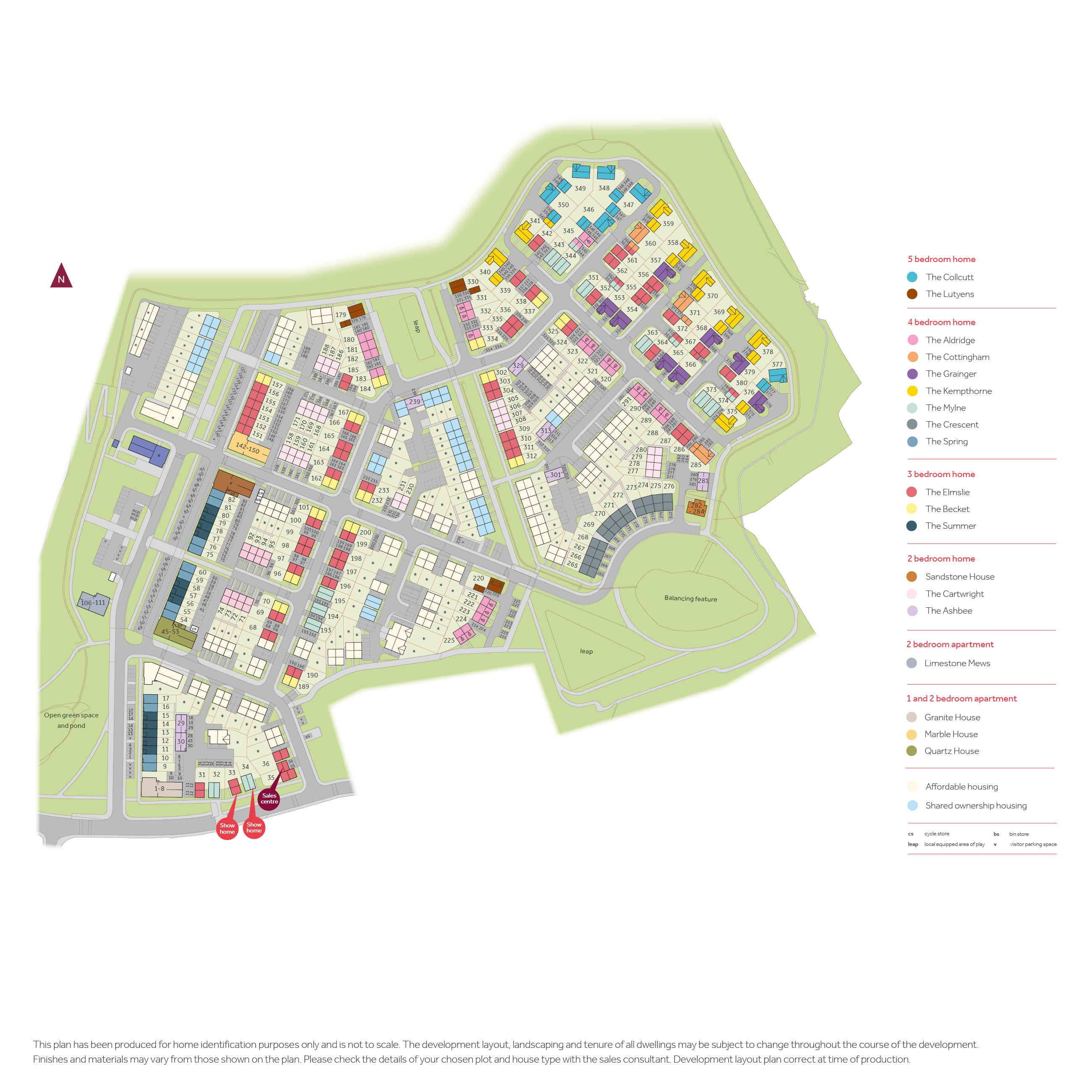 Harrington Park, Pinhoe combined siteplan