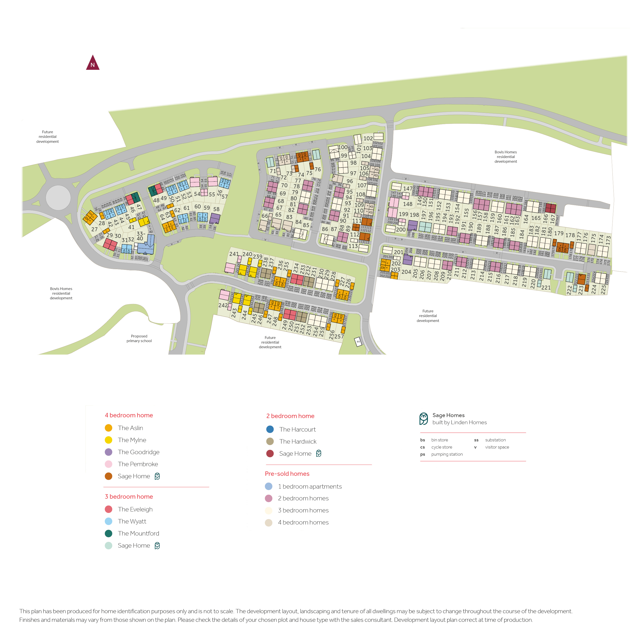 The Pastures siteplan