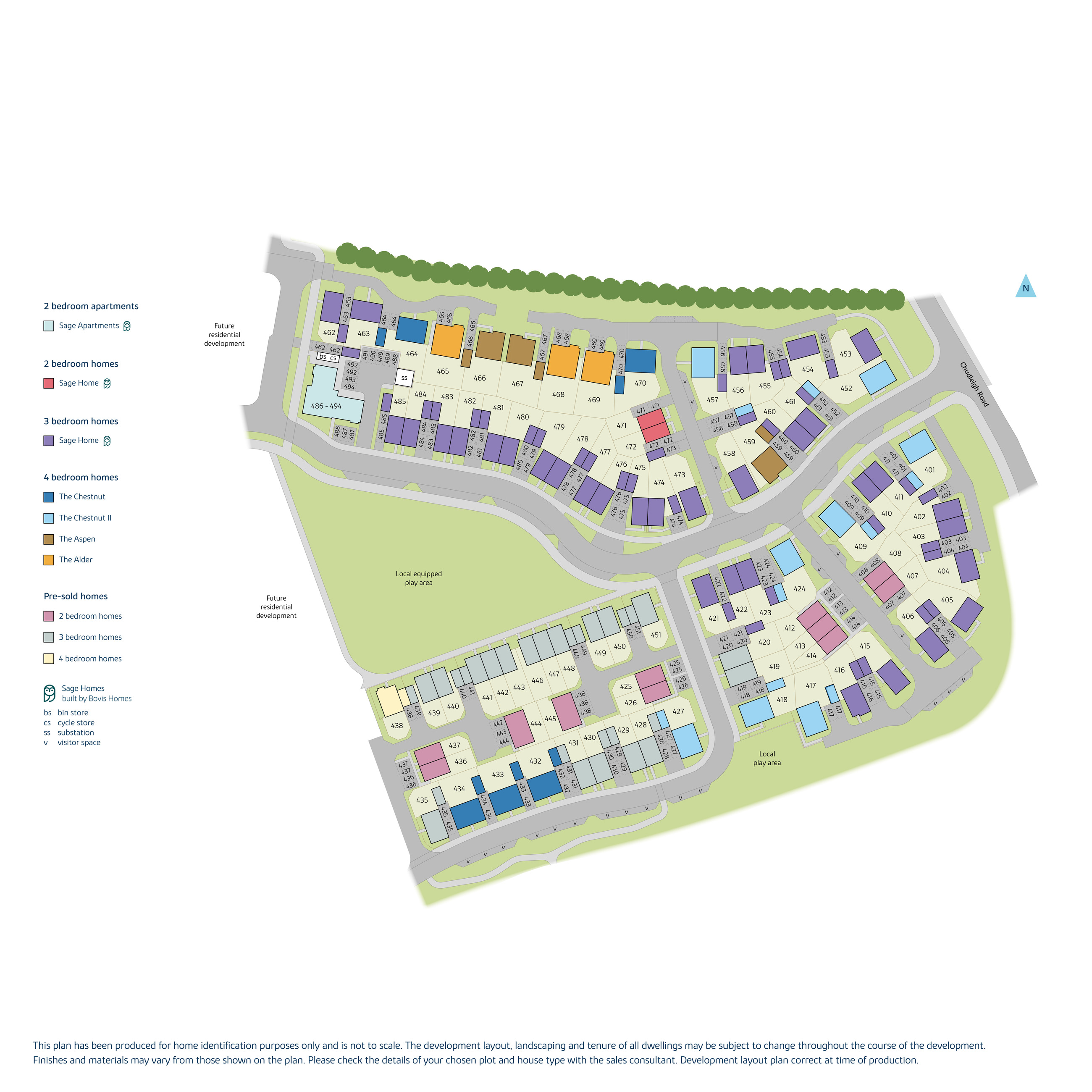 Site Plan The Hedgerows