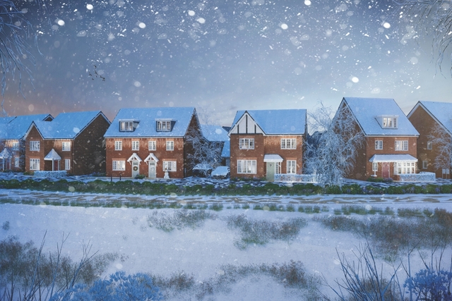 Bovis Homes Elgar Park Christmas streetscene