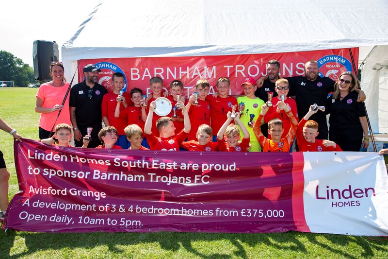 Youngsters have a ball at Barnham Trojans’ summer tournament thanks to Linden Homes