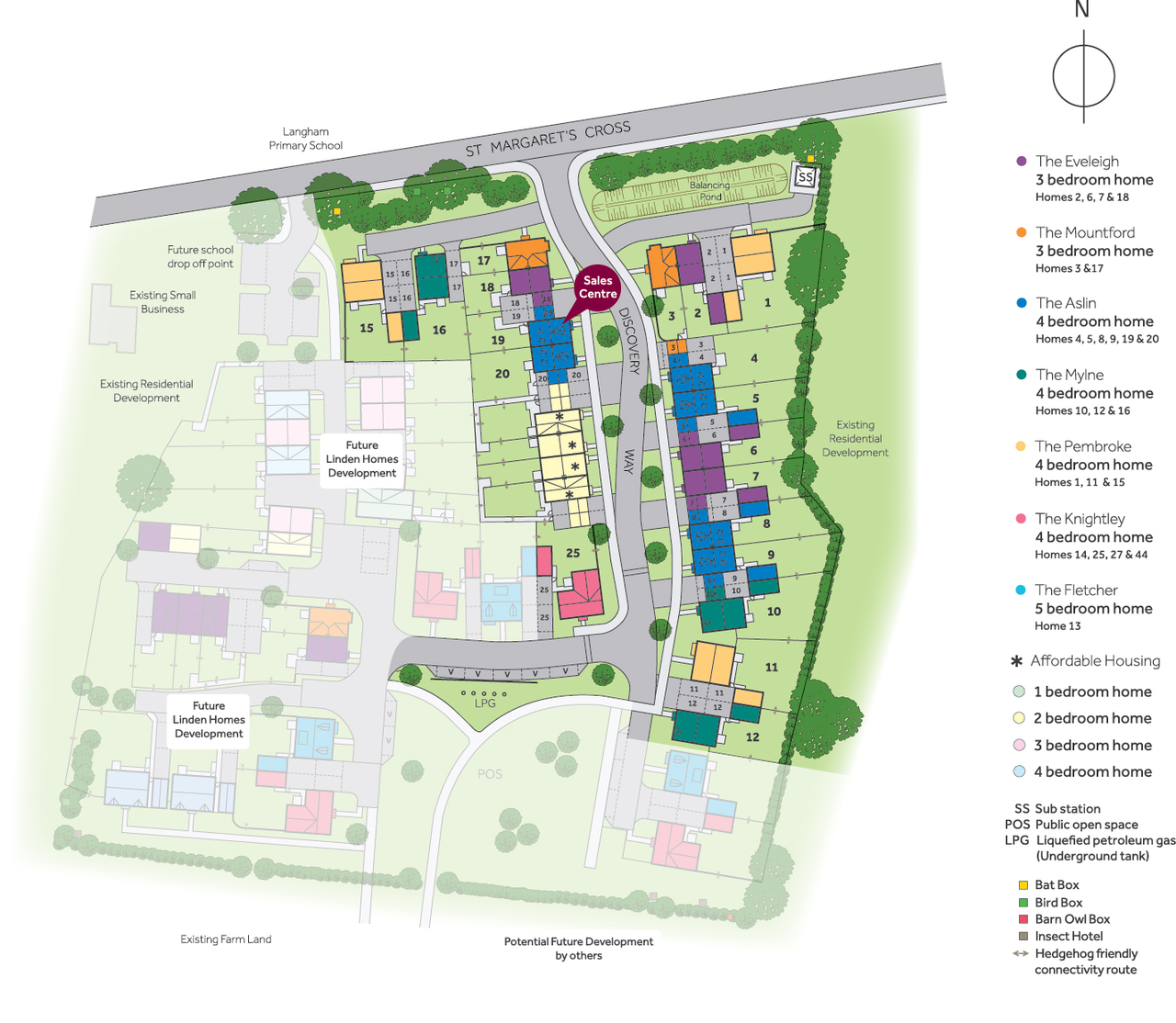 lh Langham Meadow Site plan