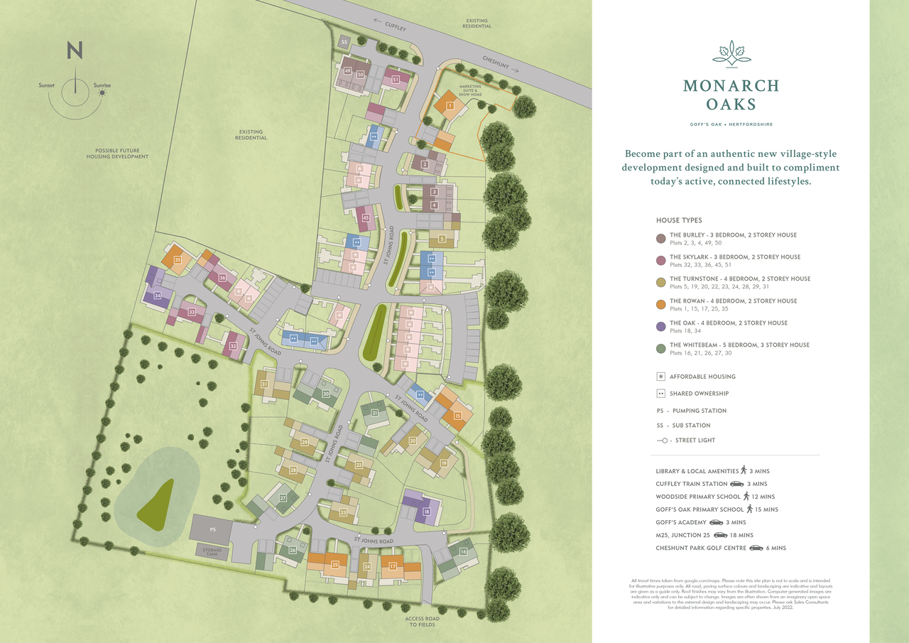 Monarch Oaks Site plan