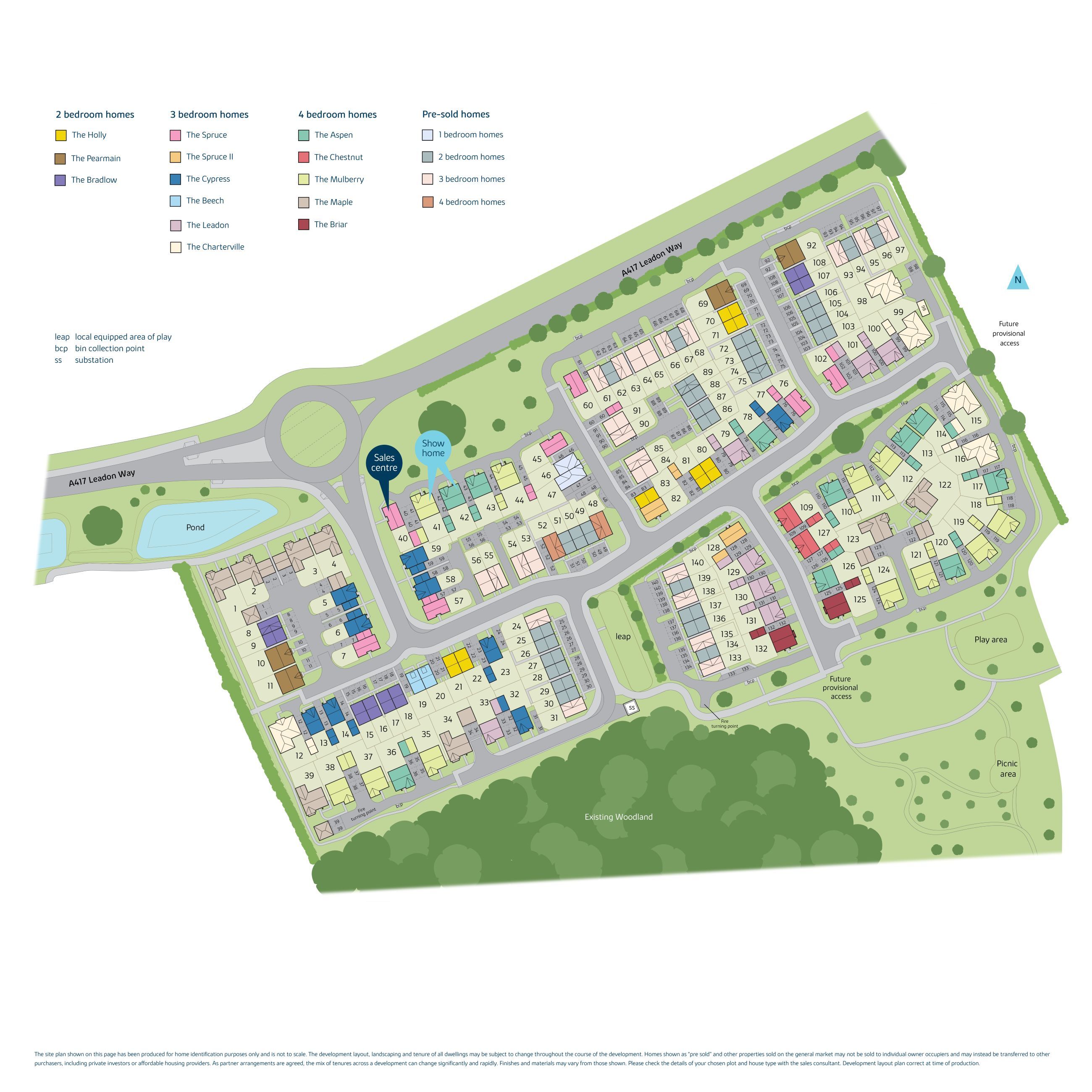 Hopfields Ledbury siteplan