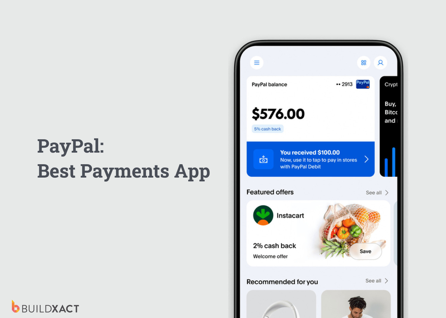 A screenshot of the PayPal interface