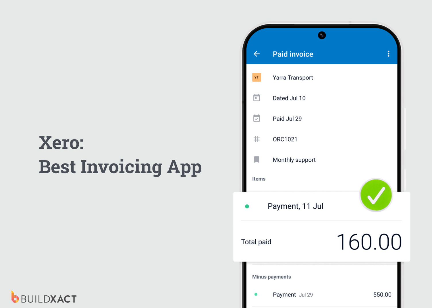 A screenshot of the Xero interface