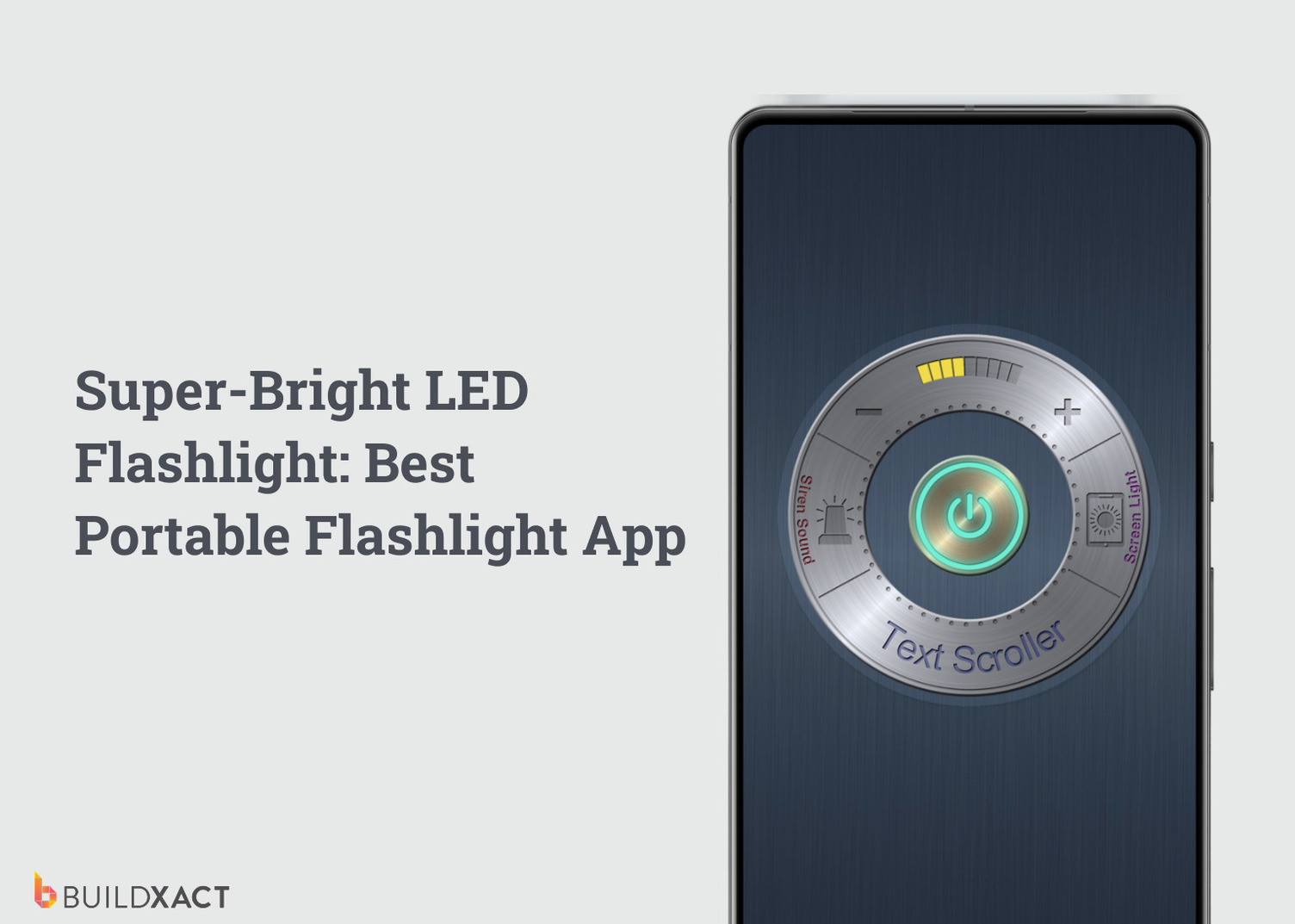 A screenshot of the Super-Bright LED Flashlight interface