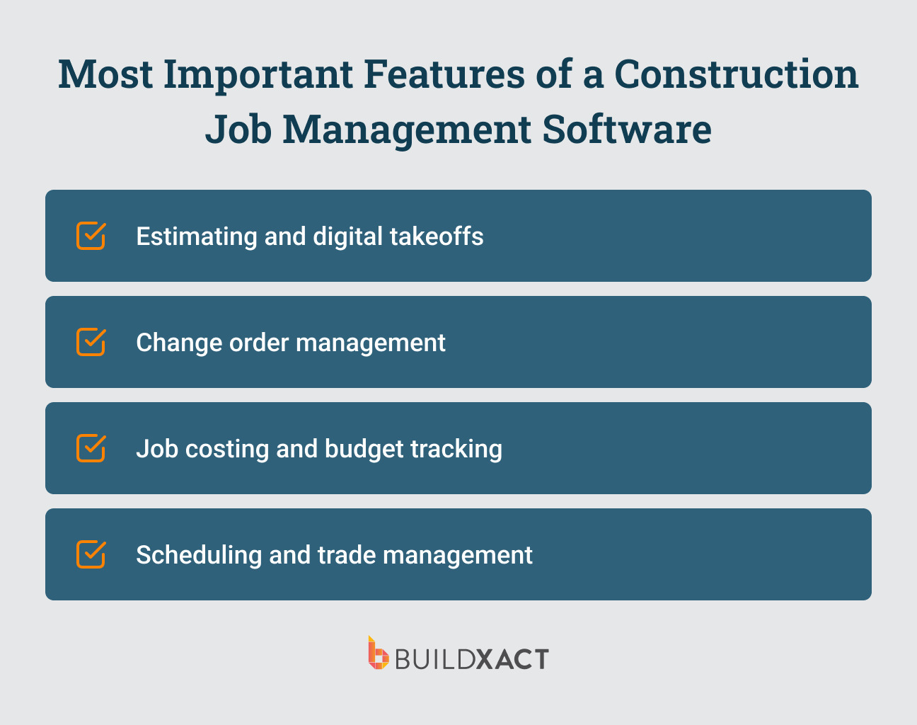 A list of features to look for in job management software.