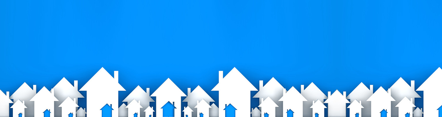 Neighborhood Empowerment Grant illustration with house silhouettes