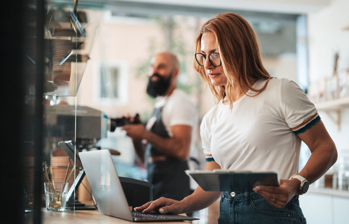 Two people shaking hands