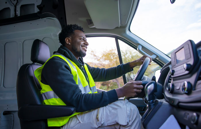 a driver in a commercial vehicle