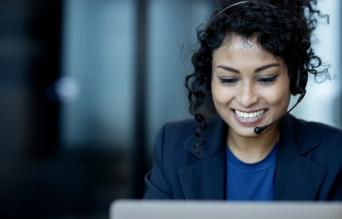 A person working on a computer