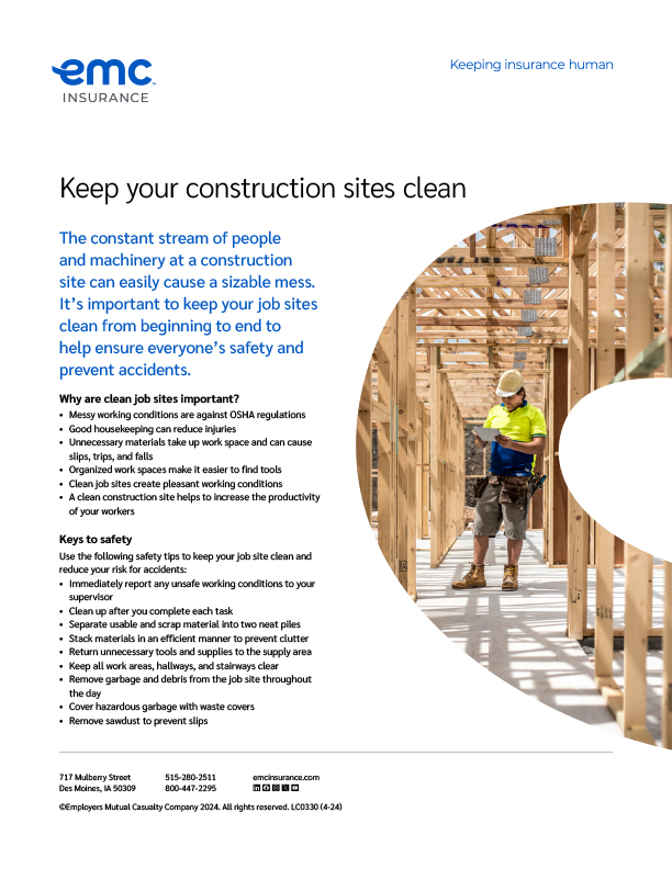 Keeping construction sites clean