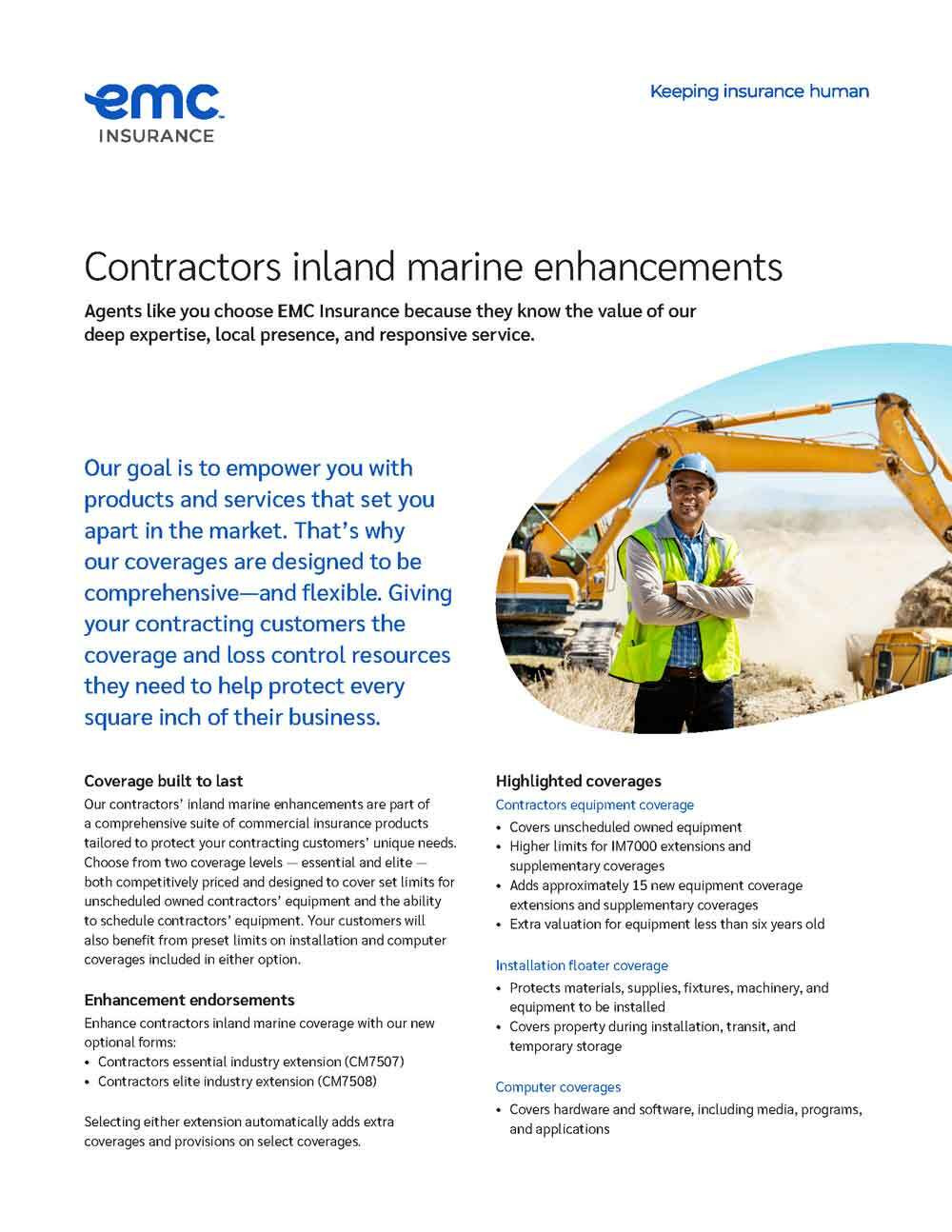 Contractors Inland Marine Enhancements Agent Insider