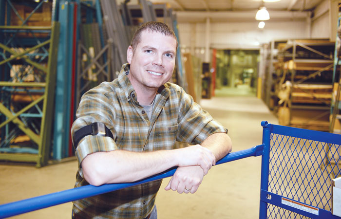 A man in a warehouse