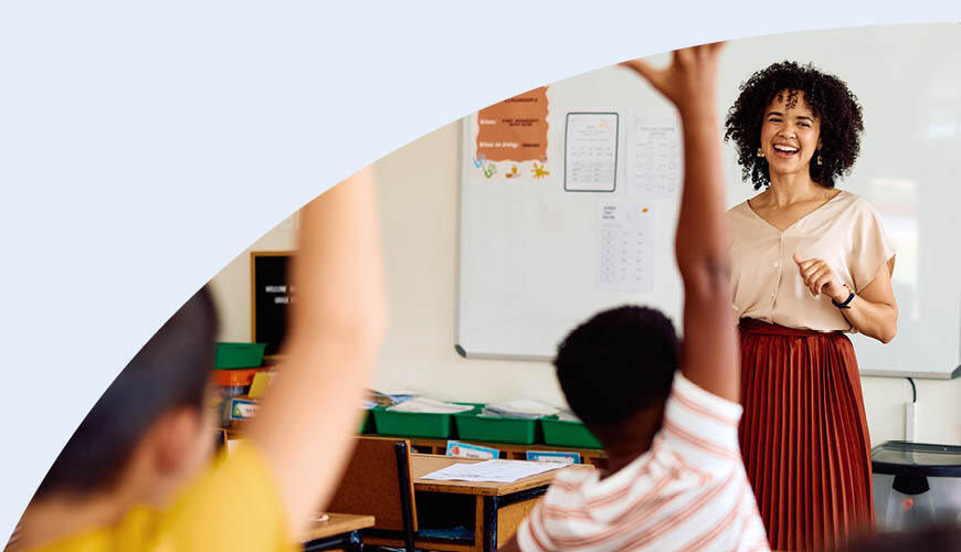 A teacher in a classroom