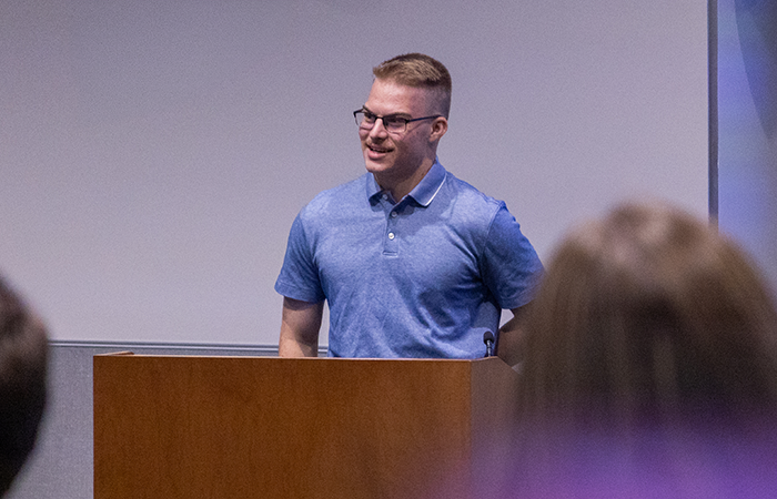 Interns giving a presentation