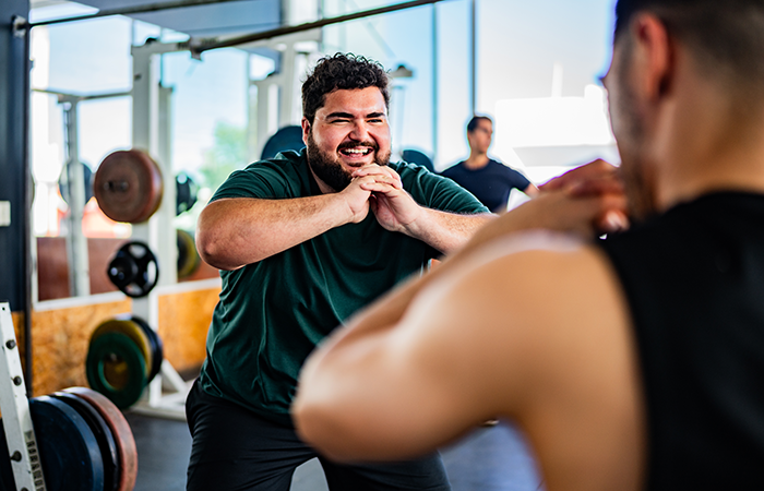 People working out in a gym