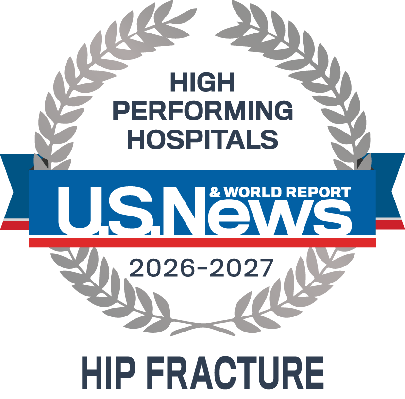 US News High Performing Hospital 2026-2027 Hip Fracture badge