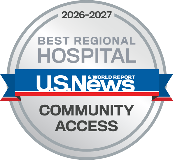 US News Best Regional Hospital 2026-2027 Community Access badge