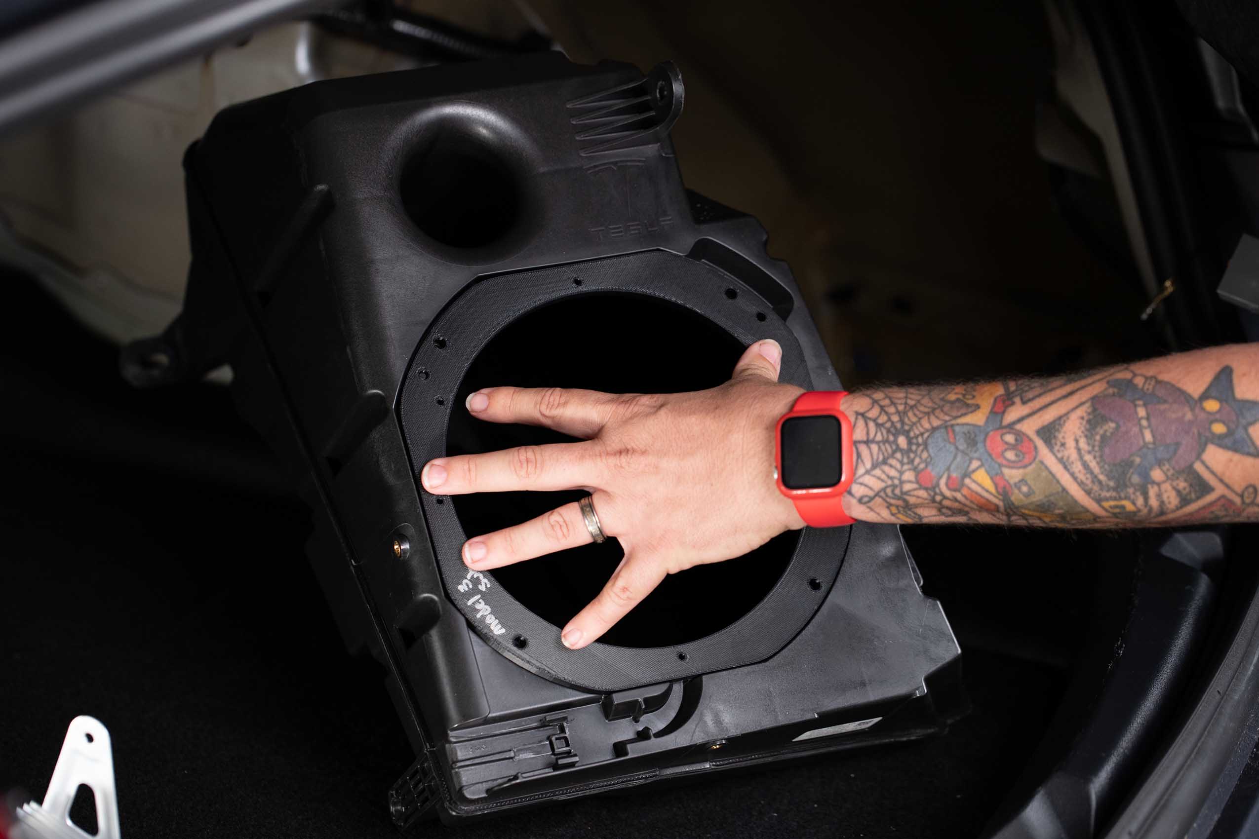 Subwoofer Enclosure Adapter Plate Tesla Model 3 - Model Y