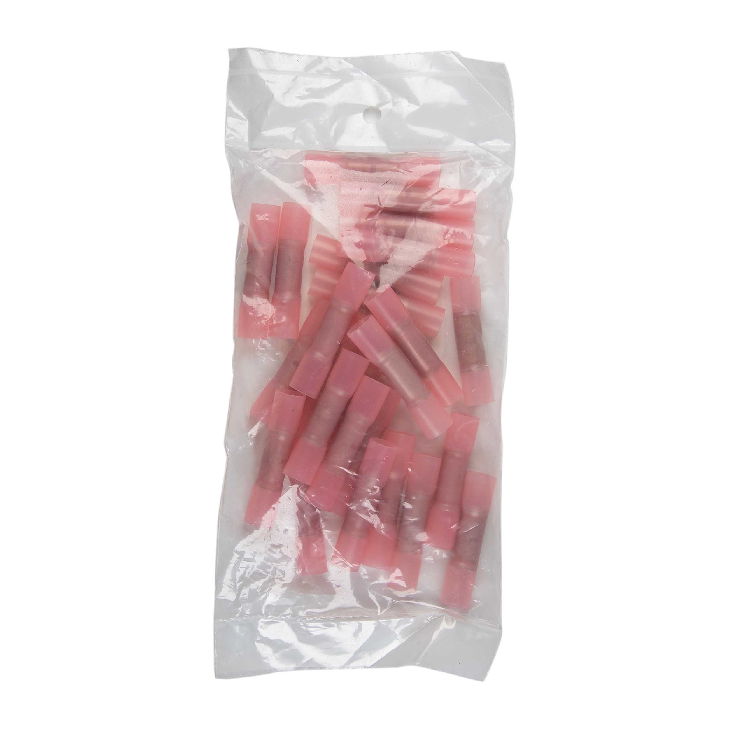Heat Shrink Red Butt Connector 8 Gauge - Package of 25