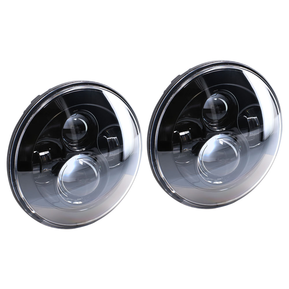 7" LED Light with Black Face - 7 Inch, 9 LED
