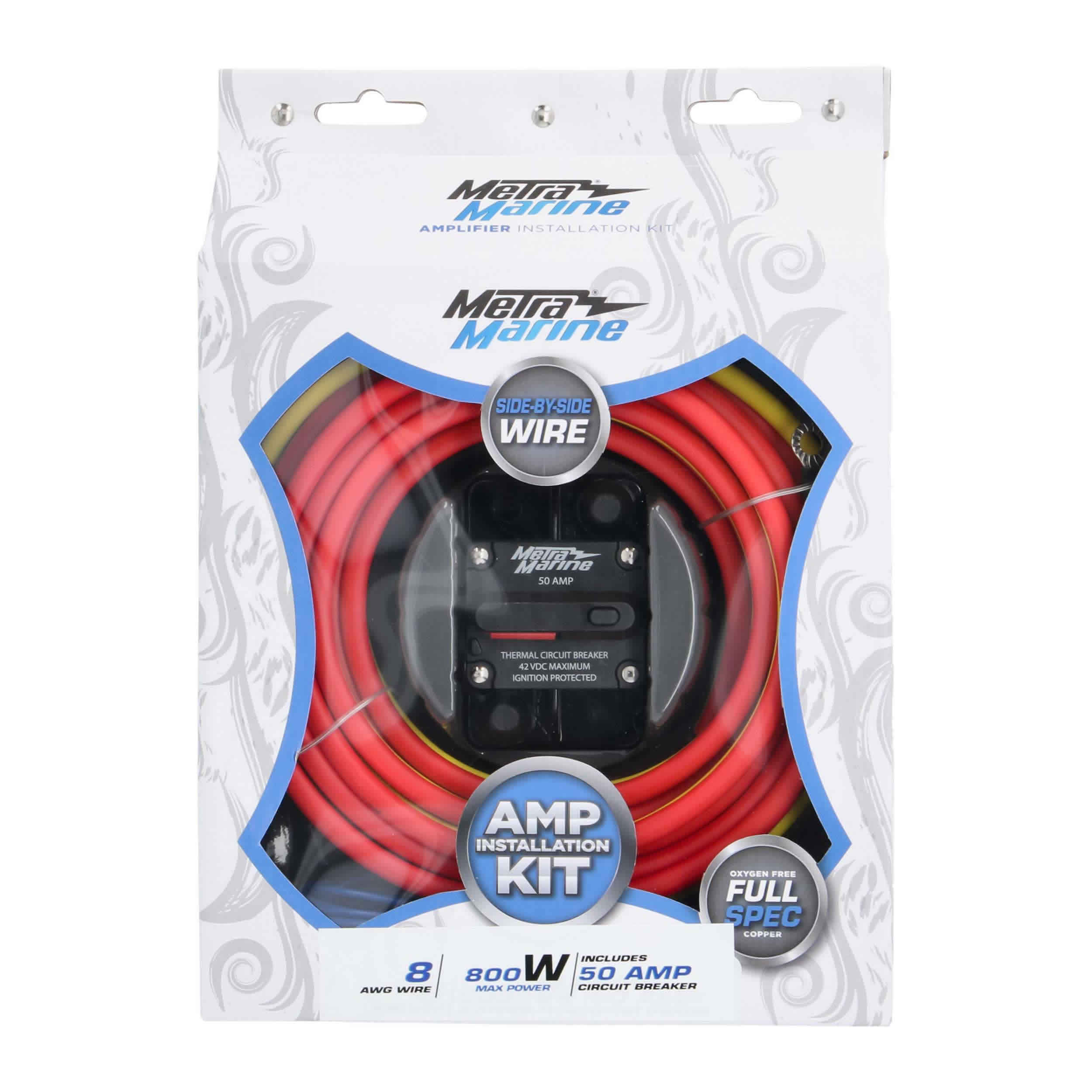 8 AWG Marine Amp Kit - 20ft. w/ Circuit Breaker