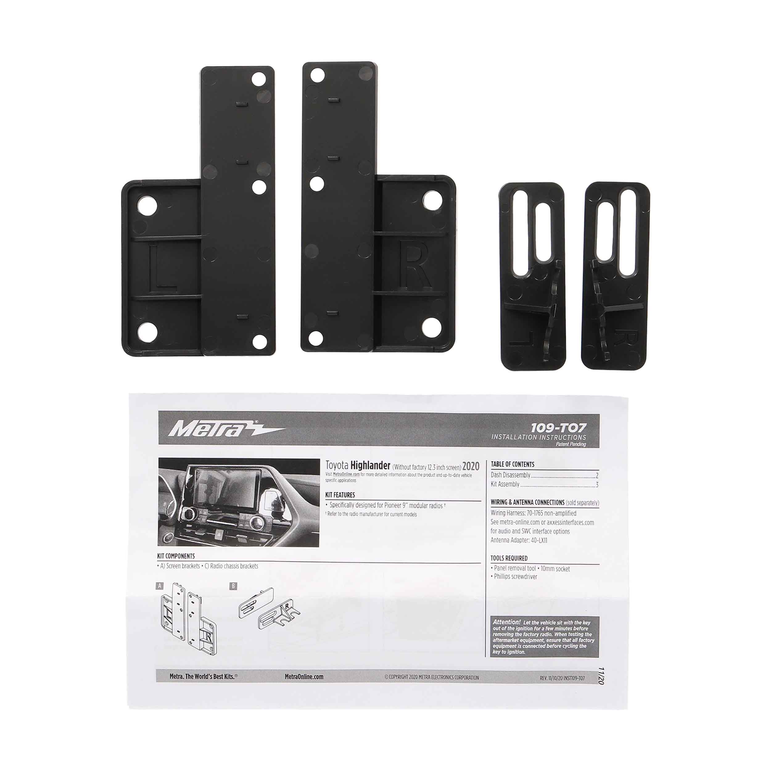 Toyota Highlander 2020-Up (Without factory 12.3 inch screen)