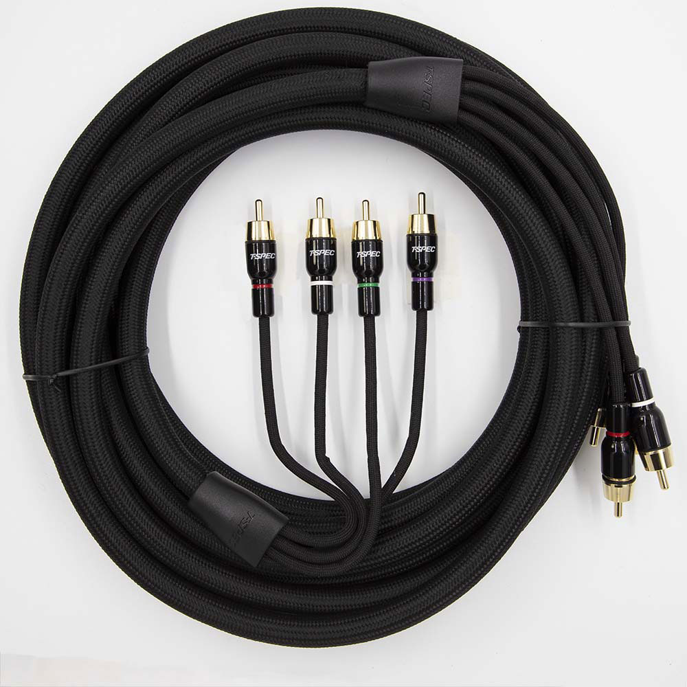 V16 Series 4 Channel RCA Audio Cables - 17 Feet