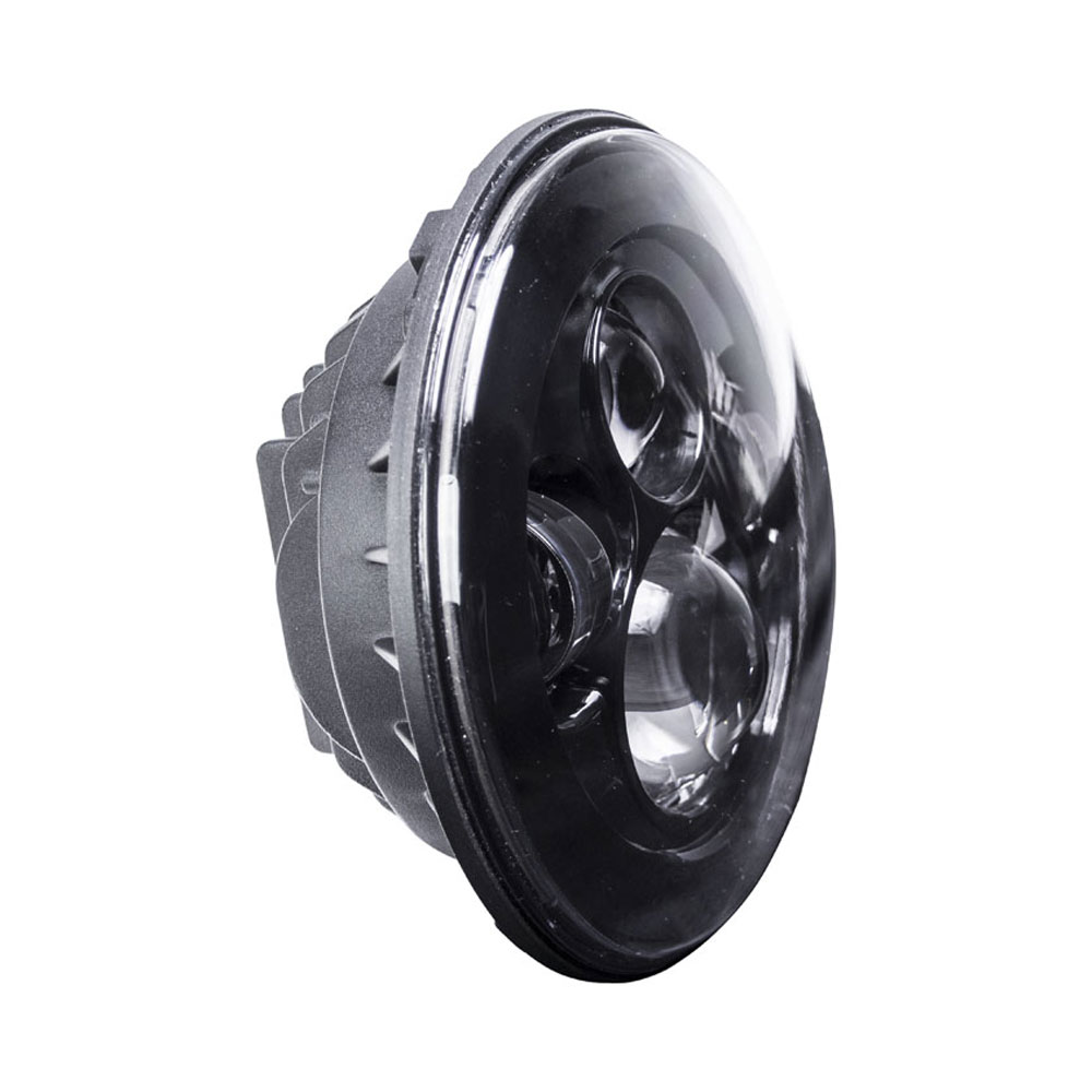 Black Round Motorcycle Headlights - 7 Inch