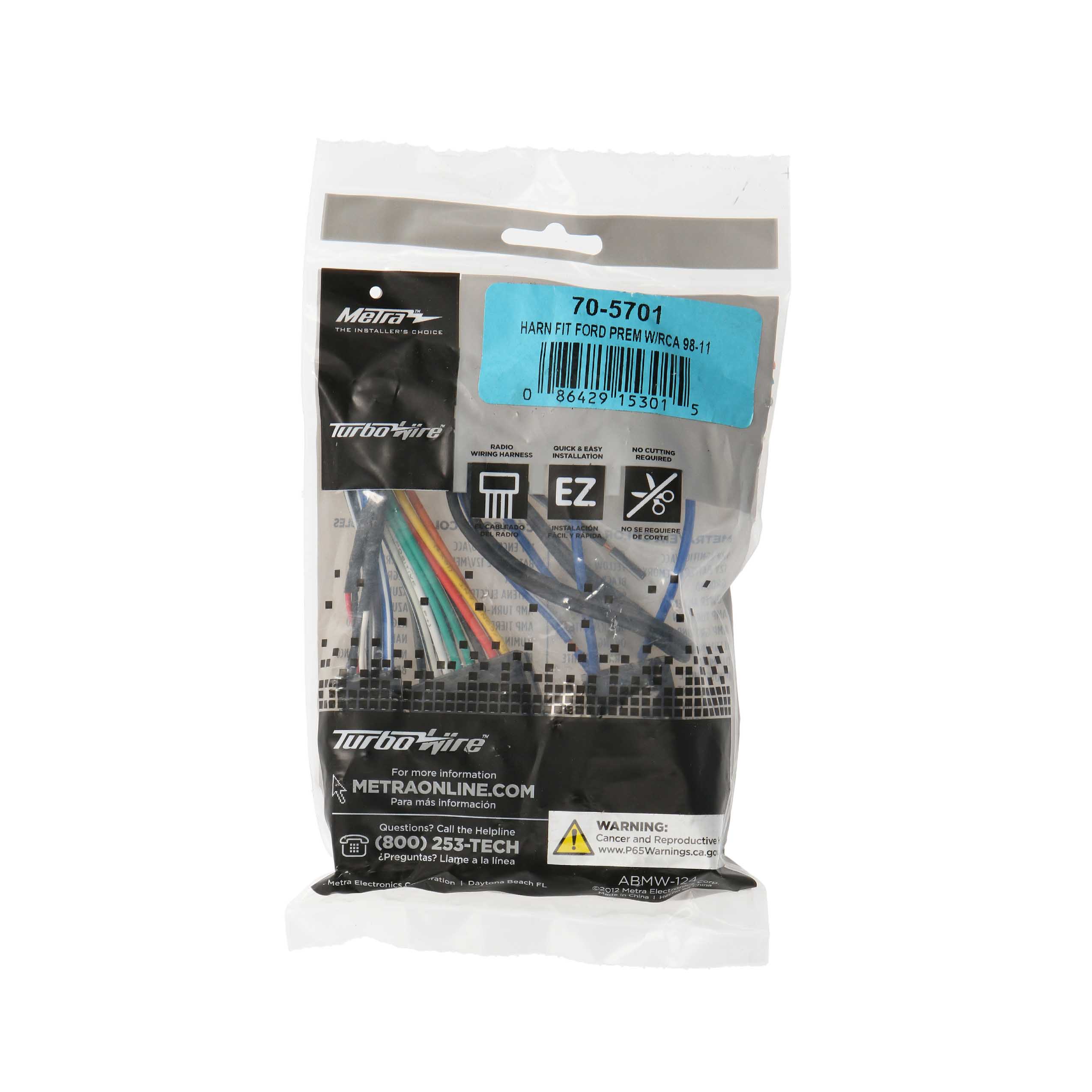 Radio Replacement Harness - Fits Ford / Lincoln / Mercury 1998-2003 (with Premium Sound)