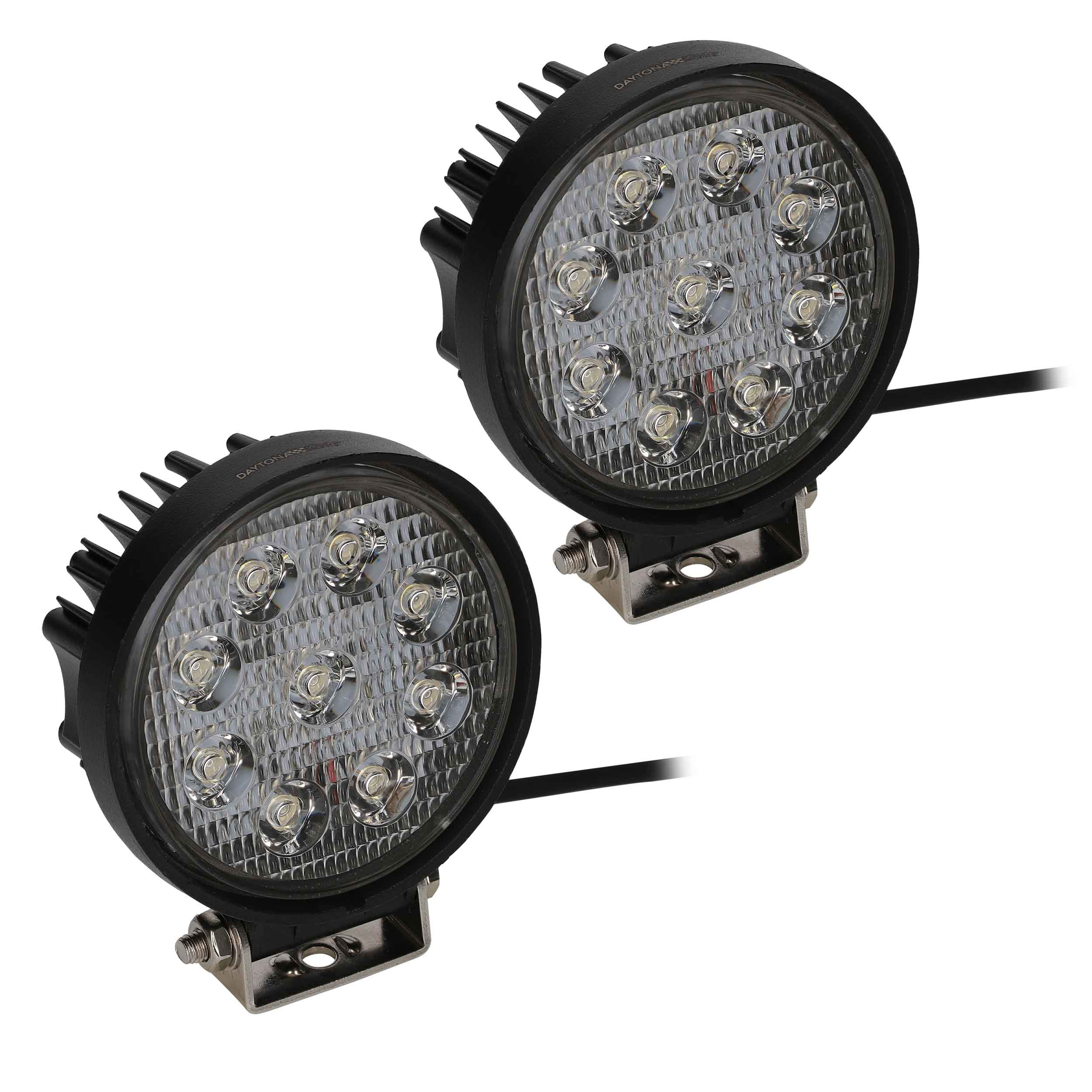 Daytona Lights Round Driving Lights - 9 LED (2PK)